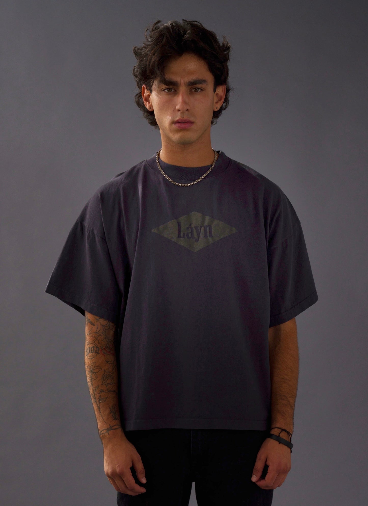 OG Collection: Mockneck Oversize Tee (Charcoal)